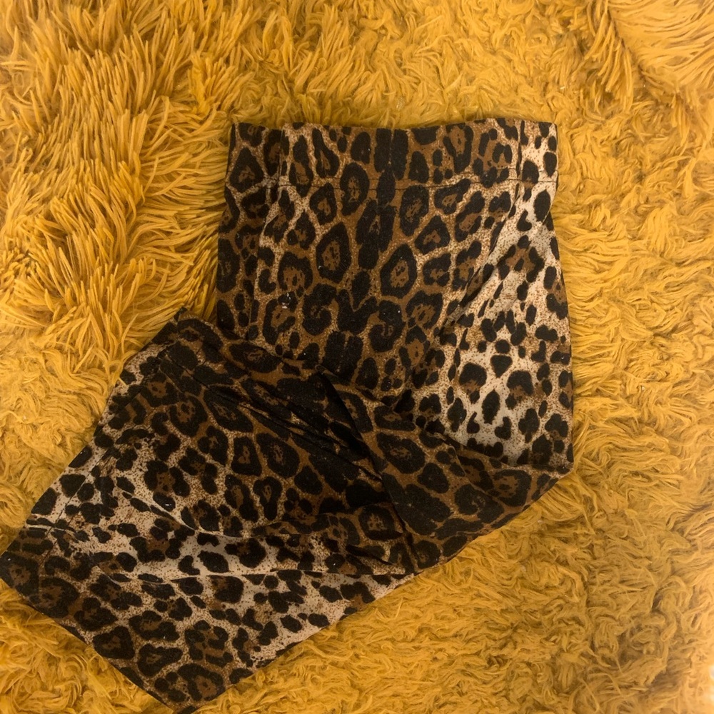 Cheetah print biker shorts